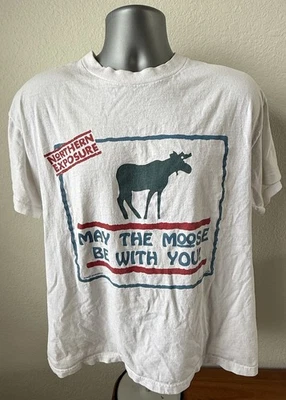 Camiseta De Colección May The Moose Be With You Hombres XL Northern Exposure 90s TV Show Promo Foto 1 de 4