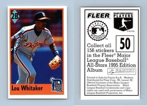 Lou Whitaker #50 Fleer Major League Baseball All-Stars 1995 Panini Sticker - Picture 1 of 1
