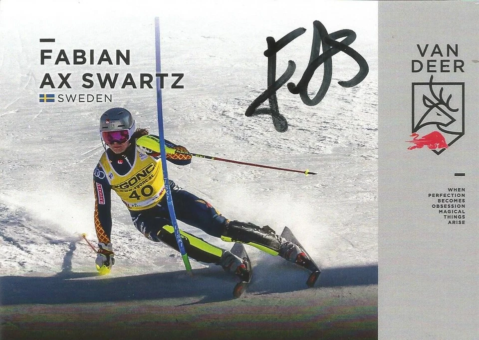 FABIAN AX SWARTZ  (SWE) - SKIALPIN; Olympia; Weltmeister; Originalautogramm - Bild 1 von 1