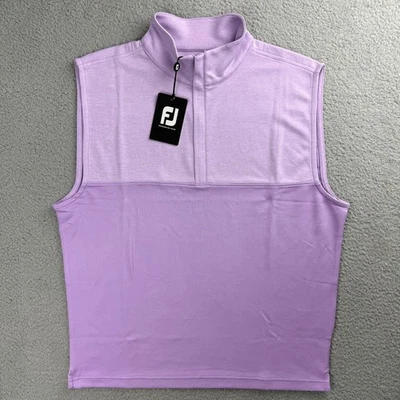Chaleco FootJoy Para Hombres Mediano M Lavanda Púrpura Brezo Yugo 1/2 Cremallera Rendimiento Golf Foto 1 de 4