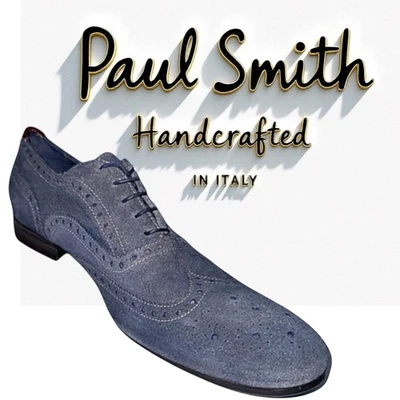 Zapatos Oxford Paul Smith Azul Gamuza Punta de Ala EE. UU. 9 M Foto 1 de 4