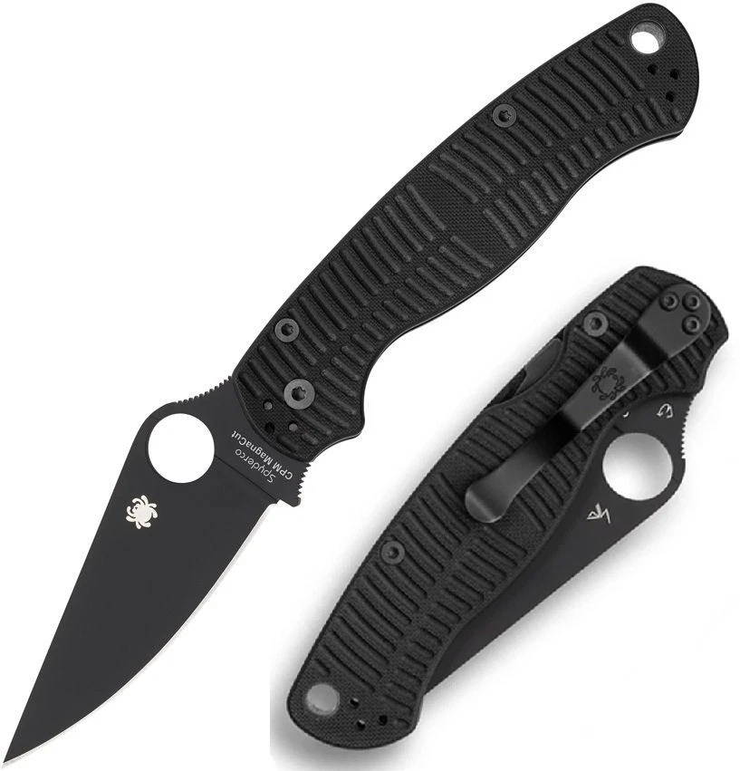 Spyderco Knives Para Military 2 Salt C81GMCBKP2 Black Magnacut G10 Pocket Knife