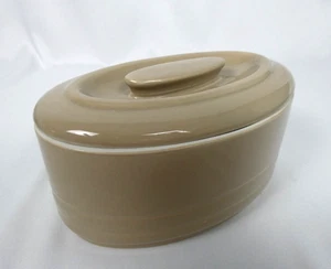 VTG Hall China Co Refrigerator Dish Oval Westinghouse Beige MCM Ceramic with Lid - Picture 1 of 6