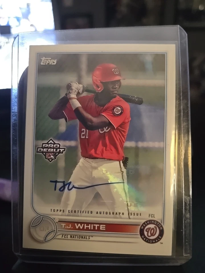 2022 Topps Pro Debut T.J. White #PD-191 Autographs (AU, RC) - Image 1 of 1