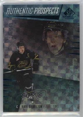 2023 SP Game Used CHL Edition Teal Patterned Foilboard /249 Nate Danielson #17 - Image 1 of 2