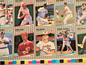1989 FLEER BASEBALL UNCUT FULL SHEET BILLY RIPKEN F*** FACE FF ERROR - Picture 1 of 5