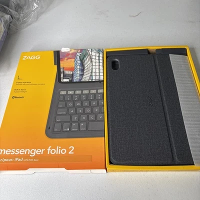 ZAGG Messenger Folio 2 Bluetooth Keyboard Case for iPad 10th (4160) New T3 - Image 1 of 4