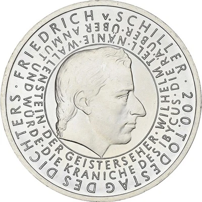 [#137166] Germany, 10 Euro, Friedrich von Schiller, 2005, Hamburg, Silver, MS, K - Image 1 of 2