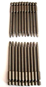 100 ENKAY 3-1/2" ROBERTSON #1 SQUARE SCREW BITS MAGNETIC TIPS WHOLESALE LOT S1 - Picture 1 of 1