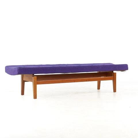 Jens Risom Mid Century Walnut Bench Cover