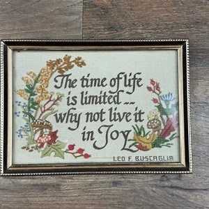 Needlecraft Kit Sunset Stitchery The Time Of Life Vintage Bild 5x7" gerahmt - Bild 1 von 4