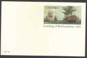 US. UX84. 10c. Landing of Rochambeau, 1780. Postal Cards. MNH. 1980 - Picture 1 of 1