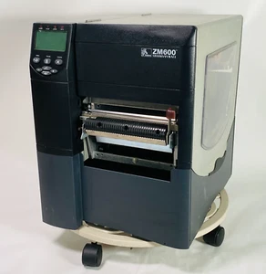 Zebra ZM600 Thermal Label Printer Peel Rewind LAN USB No Printhead No Platen - Afbeelding 1 van 8