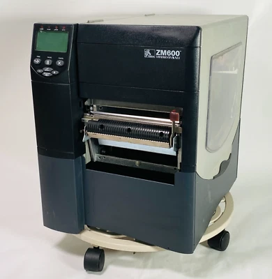 Zebra ZM600 Thermal Label Printer Peel Rewind LAN USB No Printhead No Platen - Image 1 of 4