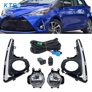 For 2018-2020 Toyota Yaris Hatchback Front Bumper Chrome Fog Lights+Bezel RH+LH - Bild 1 von 15