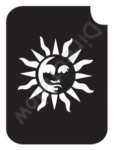 Aztec Sun 1002 Body Art Glitter Makeup Tattoo Stencil 2.75 "x 3.75" - 5 Pack - Imagen 1 de 1