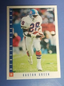 1993 Score Football #156 Gaston Green - Denver Broncos - Imagen 1 de 2