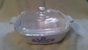 Raro De Colección 1961-66 Corning Ware Azul Aciano, P-1-B, 1qt. Sello negro de 7", con tapa - Imagen 1 de 8