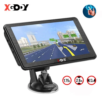 XGODY 7 Zoll Tragbare GPS Navi LKW PKW Navigationsgerät 16GB MP3 Player POIs FM - Bild 1 von 4