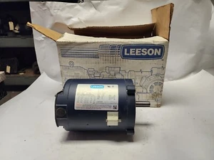 Leeson 1/3 HP 3 PH 1725 RPM Electric Motor S56C Frame Cat 102863.00 - Picture 1 of 10