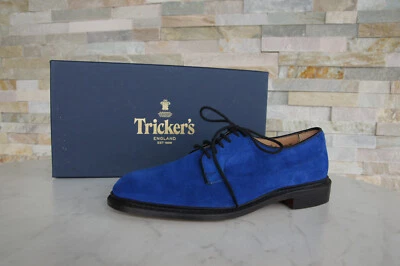 Tricker's Ue 44,5 UK 10,5 Zapatos de Cordones Zapatos Robert Azul Nuevo Antiguo - Imagen 1 de 4