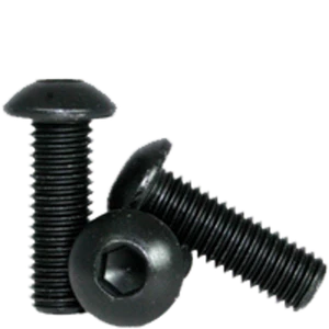 M4-0.70 x 8 mm Button Socket Cap Screws, Class 12.9, Black Oxide, FT, UNC, 25 PK - Picture 1 of 1