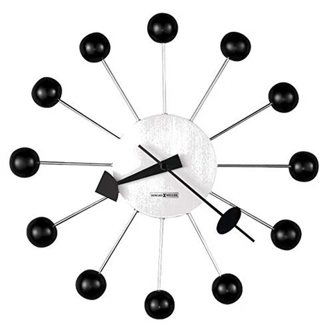 Howard Miller Ball Wall Clock 625-333 - Brushed Nickle-Finished Center with 1 Cover