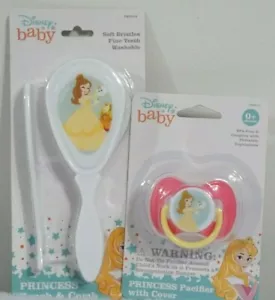 Disney Baby Princess Belle Schnuller und Bürste & Kamm Neu - Bild 1 von 4