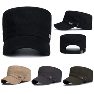 Gorra militar Sombreros del ejército Sombrero de cadete Gorra plana Gorra de béisbol Informal Algodón lavado - Imagen 1 de 17