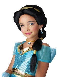 Disney Jasmine Aladdin Arabian Princess Child Costume Wig  - Picture 1 of 3