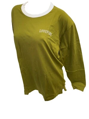 Camiseta Victoria's Secret Rosa Algodón Manga Larga Timbre X-Grande Color Verde Nueva con Etiquetas Foto 1 de 4