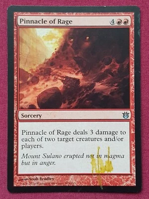 Magic The Gathering BORN OF THE GODS PINNACLE OF RAGE SIGNED red card MTG - Image 1 of 2