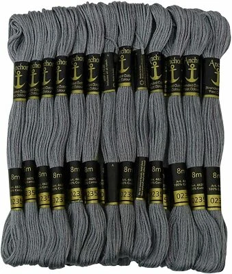 Anchor Threads Cross Stitch Stranded Cotton Thread Sewing Hand Embroidery Gray - Image 1 of 4