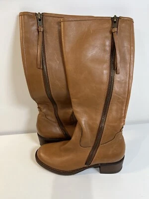 Lucky Brand Women's Heston Tall Boots Leather Gingerbread Oiled Vachetta Sz 6.5 - Image 1 of 4