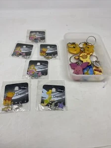 Disney Cinderella Tinker bellPooh Tigger Piglet Charms & Keyring Bundle - Picture 1 of 22