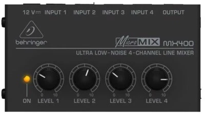 Behringer Micromix MX400 Ultra Low-Noise 4-Channel Line Mixer New W/Power Supply - Image 1 of 4