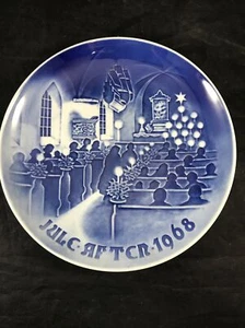 Bing & Grondahl Christmas in Church Plate 1968 Copenhagen Porcelain Denmark B&G - Picture 1 of 9