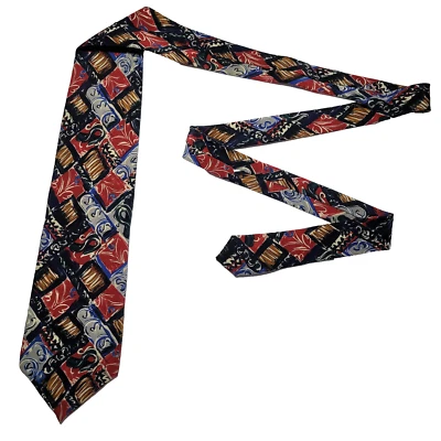Ungaro Paris Tie Men's Abstract Multicolor 100% Silk Necktie Handmade In Italy - Image 1 of 4