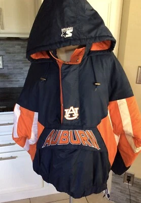 Chaqueta Pullover De Colección Auburn Tigers Puffer Starter Adulto XL Cuarto Cremallera  Foto 1 de 4