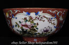 8" Qianlong Marked Chinese Colour Enamels Porcelain Flower Water Vessel Bowl