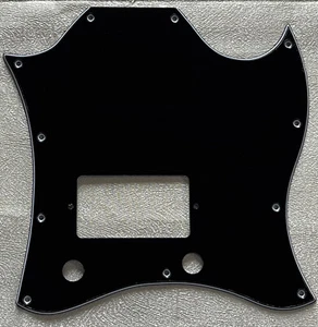 Custom For Gibson SG Standard Single Humbucker Guitar Pickguard 3-Ply Black - Picture 1 of 4
