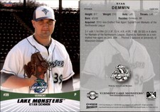 Ryan Demmin 2010 Choice Vermont Lake Monsters #34 Card *AutographDen*