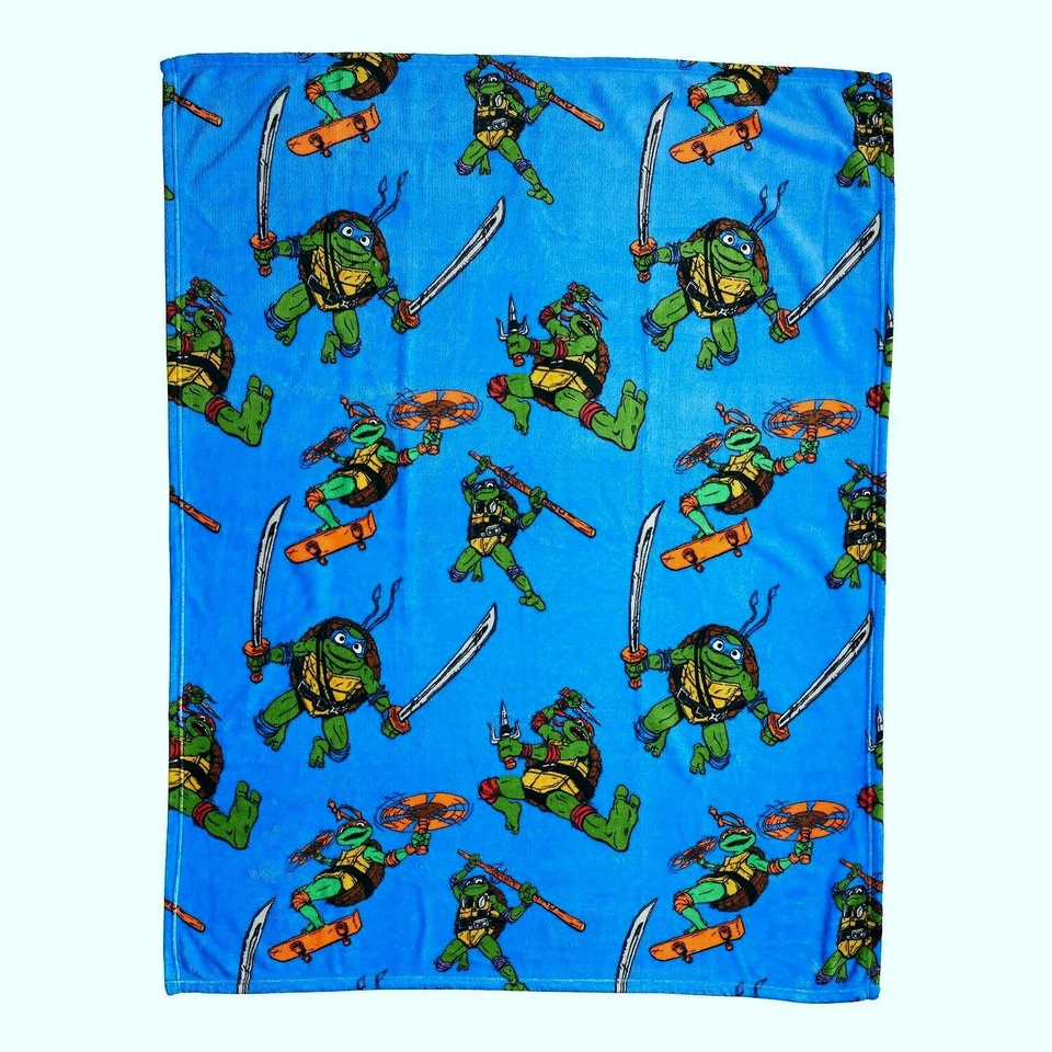 Nickelodeon Teenage Mutant Ninja Turtles TMNT Plush Throw Blanket 46" "