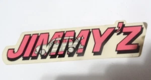 JIMMY'Z 80's vtg Skateboard sticker original print BLK - Picture 1 of 2