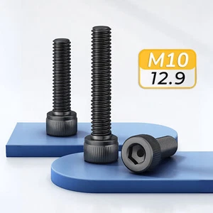 M10 (10mm) Socket Head Cap Screws Metric Coarse 12.9 Allen Bolts Black DIN 912 - Bild 1 von 24