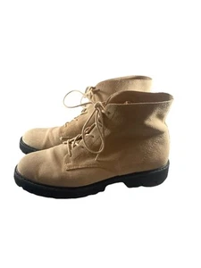J.Crew Women 10.5 Gwen Suede Lace Lug Sole Boot Light Cream Beige boots Moto - Picture 1 of 7