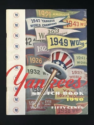 1950 New York Yankees Official Sketch / Yearbook 1st Year! - Clean EX-MT - Image 1 of 4