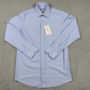 Halsbänder & Co. Hemd Herren klein blau gestreift Kleid Knopf Stretch fester Kragen - Bild 1 von 12