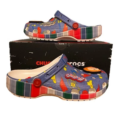 Crocs Chucky Classic Slip On Clogs Men’s Size 11 Sandals Halloween - Image 1 of 4