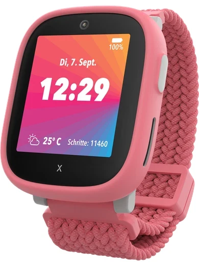 XPLORA Xplora X6 Gen 2 Kindersmartwatch Textilarmband IP68 für Nano Sim Pink - Bild 1 von 3